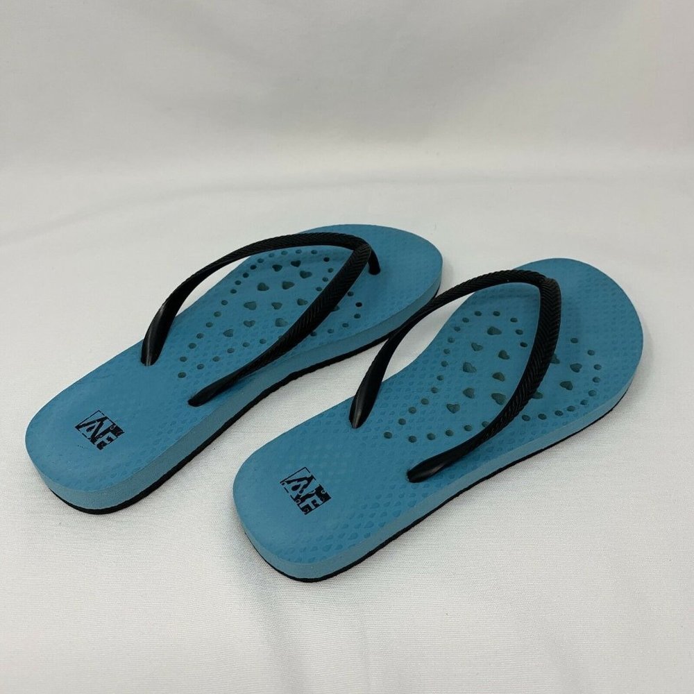 AF - Women's Size 5/6 Blue/Black Flip Flop & Shower Shoes